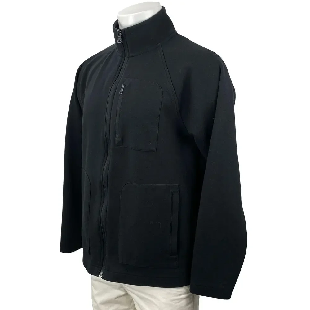 Banana Republic Men's Black Long Sleeve Full Zip Sweater Sweatshirt Top Size L